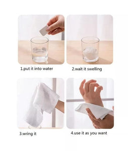 20pcs Disposable Compressed Face Towel Mini Portable Disposable Compressed Cotton Coin Tissue Towels For Travel Camping.