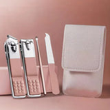 4 In 1 Professional Manicure Set 4-piece Stainless Steel Nail Care Kit – Nail Clippers, Cuticle Nippers, Nail File & Spoon Pusher – Unscented, No Batteries Needed, Non-electric Tools For Nail Techs & Home Use – Random Color