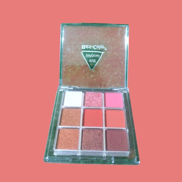 9 Colors Eyeshadow Palette – Multicolor Matte & Glitter | Cream-based