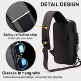 Chest Bag Multifunction Crossbody Sport Running Travel Sling Pack Anti-theft For Men (random Color)
