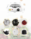 Electric Stove For Cooking – Hot Plate Heat Up In Just 2 Mins – Easy To Clean -metal Body (random Color )
