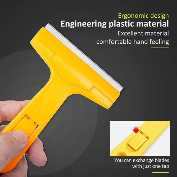 Latest                       Heavy-duty Razor Blade Scraper Tool For Removing Labels, Stickers, Caulk, Adhesive & Paint – Multipurpose Cleaning Tool For Glass, Tiles & Smooth Surfaces | Wall Scraper |scraper With Blade |