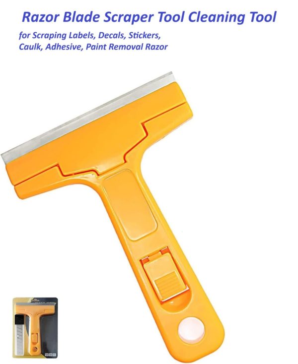 Latest                       Heavy-duty Razor Blade Scraper Tool For Removing Labels, Stickers, Caulk, Adhesive & Paint – Multipurpose Cleaning Tool For Glass, Tiles & Smooth Surfaces | Wall Scraper |scraper With Blade |