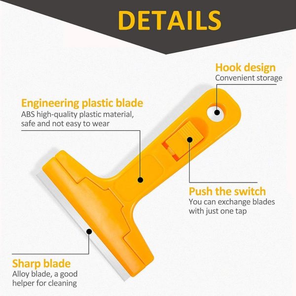 Latest                       Heavy-duty Razor Blade Scraper Tool For Removing Labels, Stickers, Caulk, Adhesive & Paint – Multipurpose Cleaning Tool For Glass, Tiles & Smooth Surfaces | Wall Scraper |scraper With Blade |