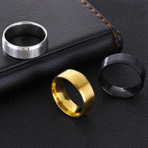 Pack Of 3 Gold Plated & Silver Plated Band Rings For Unisex