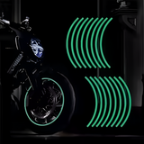 Universal Reflective Wheel Stickers Set | Rim Stripe Decal Tape – Reflective Rim Tape | Wheel Stripe Decal Trim For Motorcycle Wheels