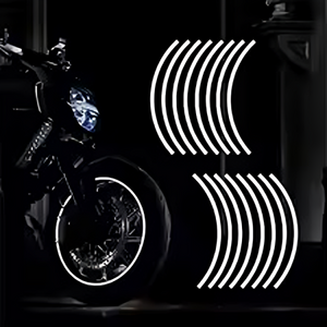Universal Reflective Wheel Stickers Set | Rim Stripe Decal Tape – Reflective Rim Tape | Wheel Stripe Decal Trim For Motorcycle Wheels
