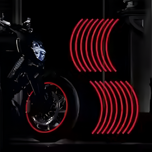Universal Reflective Wheel Stickers Set | Rim Stripe Decal Tape – Reflective Rim Tape | Wheel Stripe Decal Trim For Motorcycle Wheels
