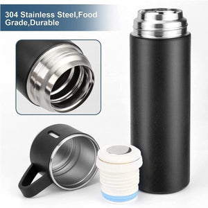 Vacuum Flask Bottle & Cup Stainless Steel Vacuum Flask Set (random Color)