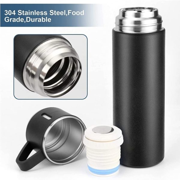 Vacuum Flask Bottle & Cup Stainless Steel Vacuum Flask Set (random Color)