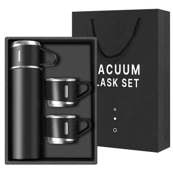 Vacuum Flask Bottle & Cup Stainless Steel Vacuum Flask Set (random Color)