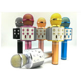 Ws-858 Wireless Bluetooth Handheld Karaoke Portable Microphone With Built-in Rechargeable Speaker (random Color)