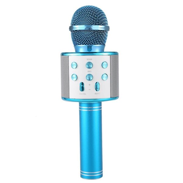 Ws-858 Wireless Bluetooth Handheld Karaoke Portable Microphone With Built-in Rechargeable Speaker (random Color)