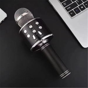 Ws-858 Wireless Bluetooth Handheld Karaoke Portable Microphone With Built-in Rechargeable Speaker (random Color)